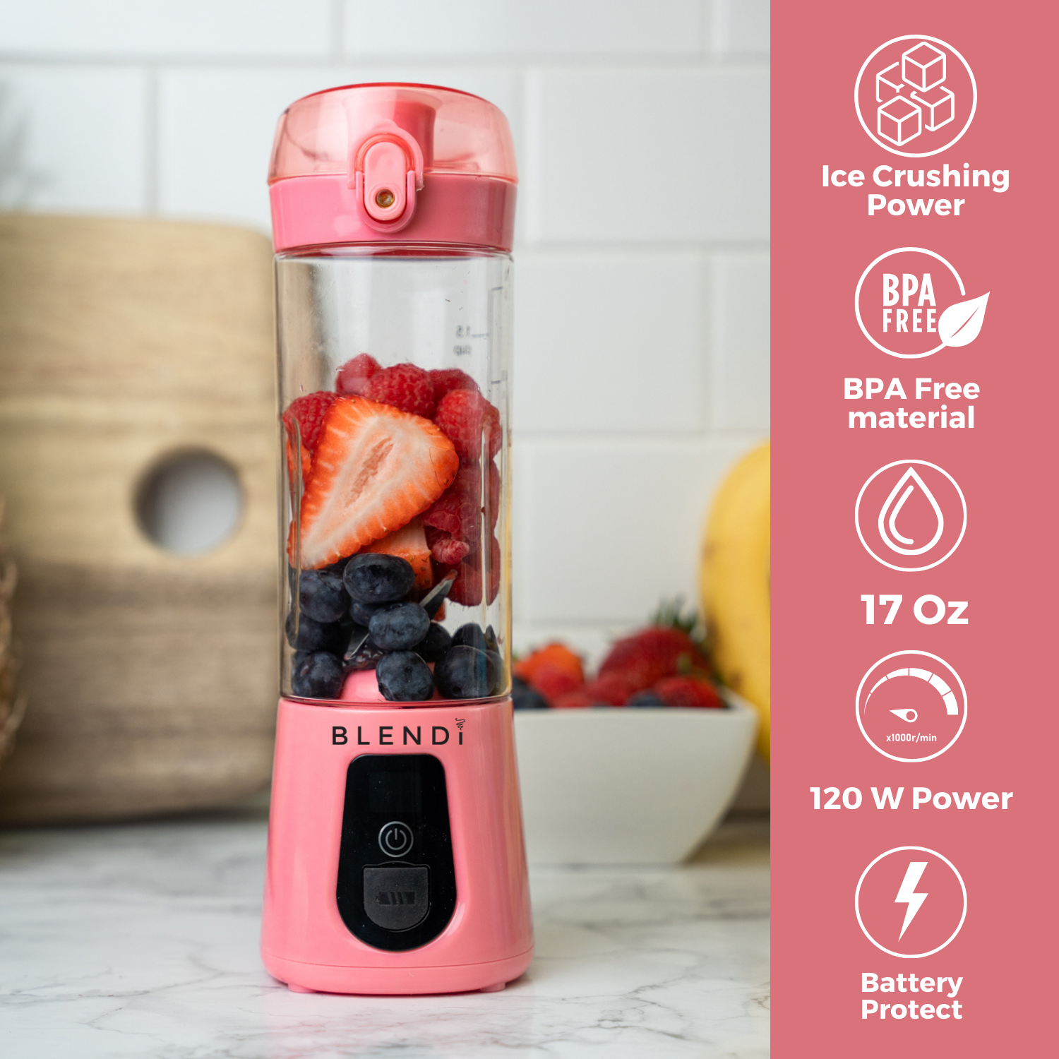 Pro+ Ice Crushing Portable Blender (17oz)